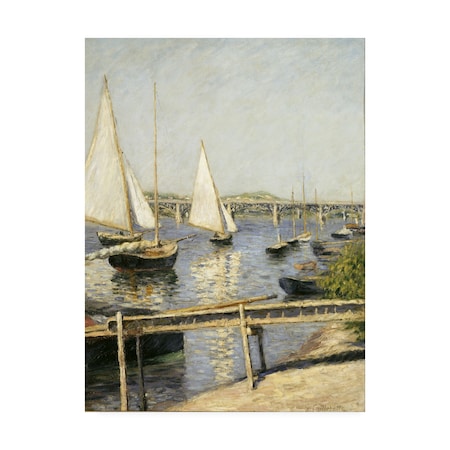 Trademark Fine Art Gustave Caillebotte 'Sailing Boats at Argenteuil' Canvas Art, 18x24 AA01714-C1824GG
